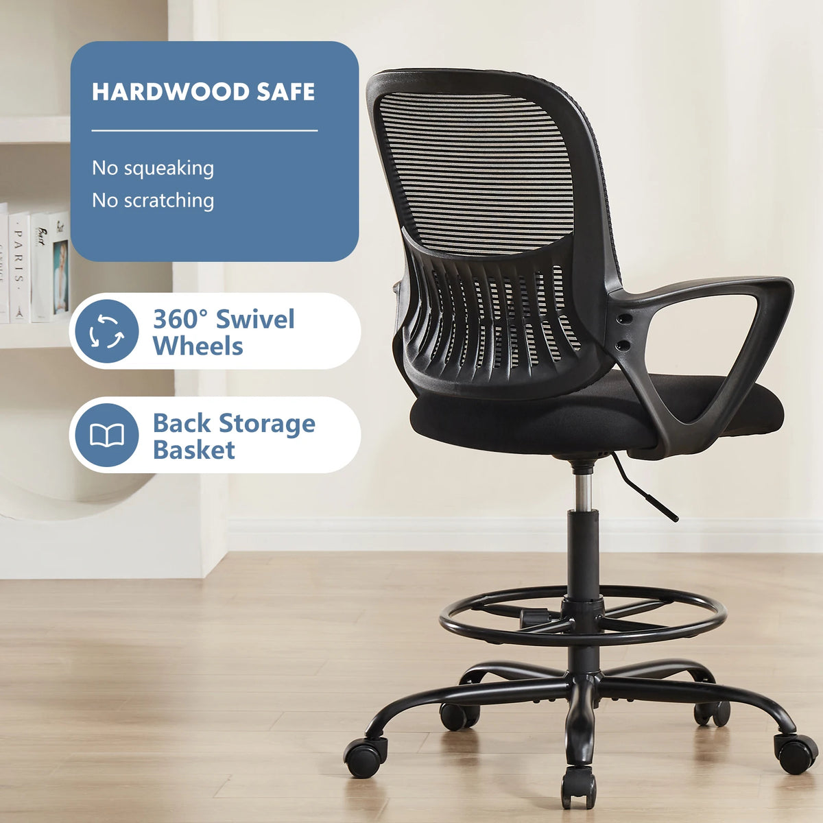 MCQ Ergonomic Tall Drafting Office Chair With Adjustable Height