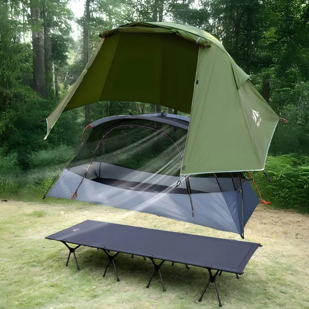 Night Cat Waterproof Portable Elevated Camping Cot Tent Kit