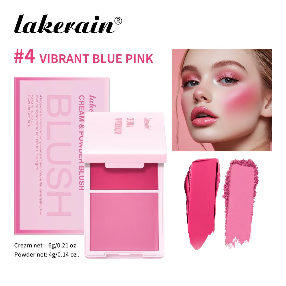 Lakerain Long Lasting Highly Pigmented Cream Powder Blush