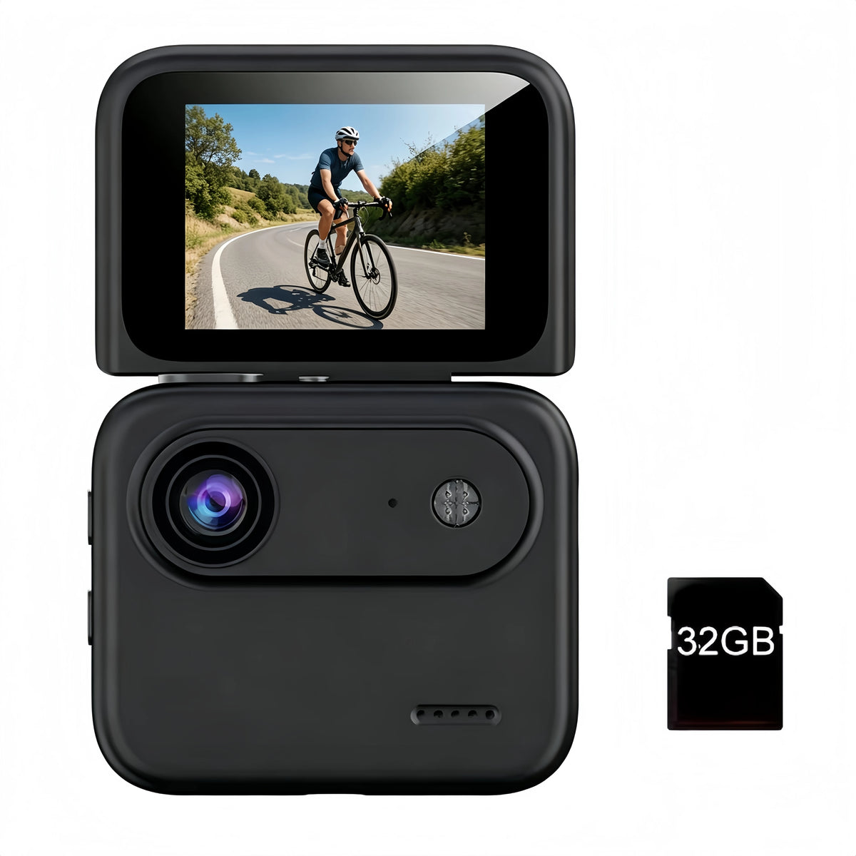 Portable 4K Flip Screen Action Camera With Wide Angle Lens