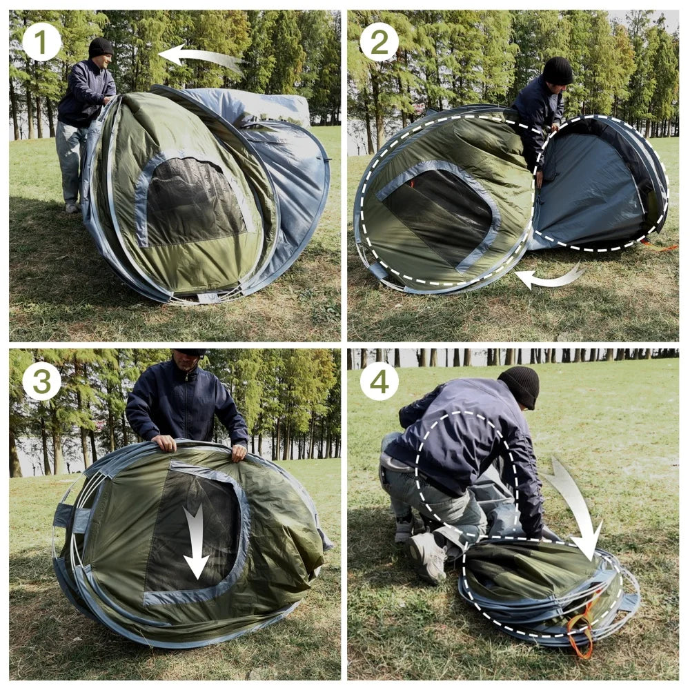 Night Cat 2 Person Instant Pop Up Waterproof Camping Tent