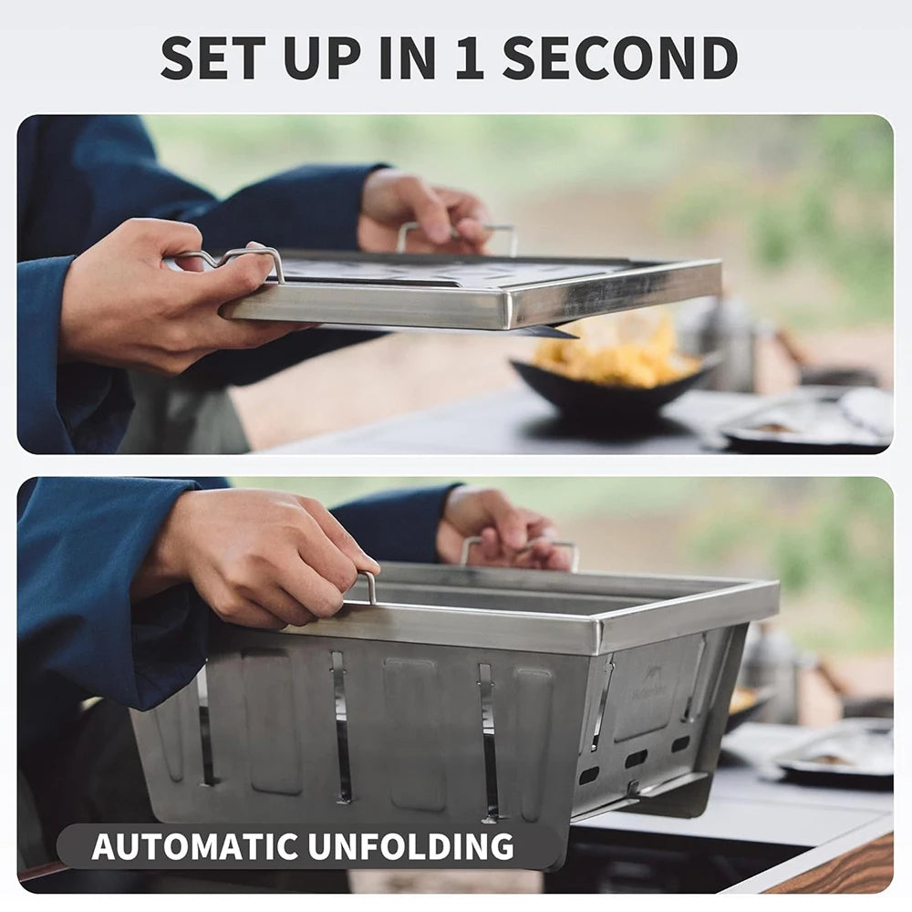 Naturehike Portable Stainless Steel Camping Charcoal Grill