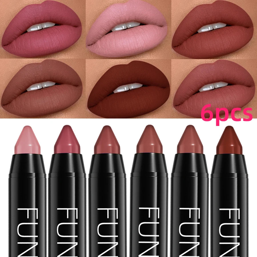 FUNPARK Waterproof Matte Lip Liner and Lipstick Makeup Set