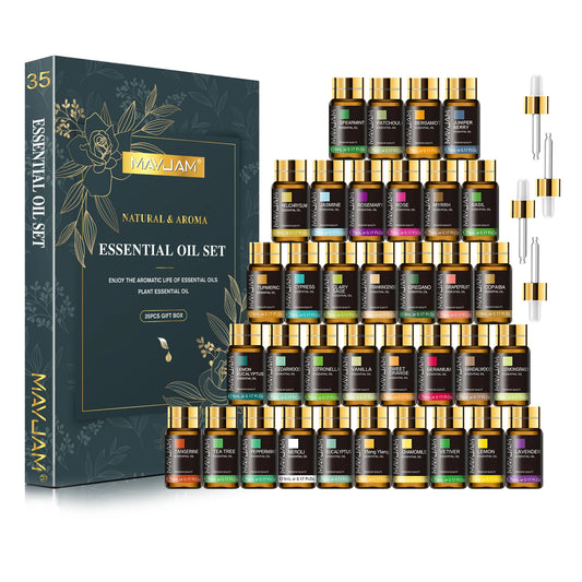 MAYJAM 35 Essential Oils Aromatherapy Collection Gift Set