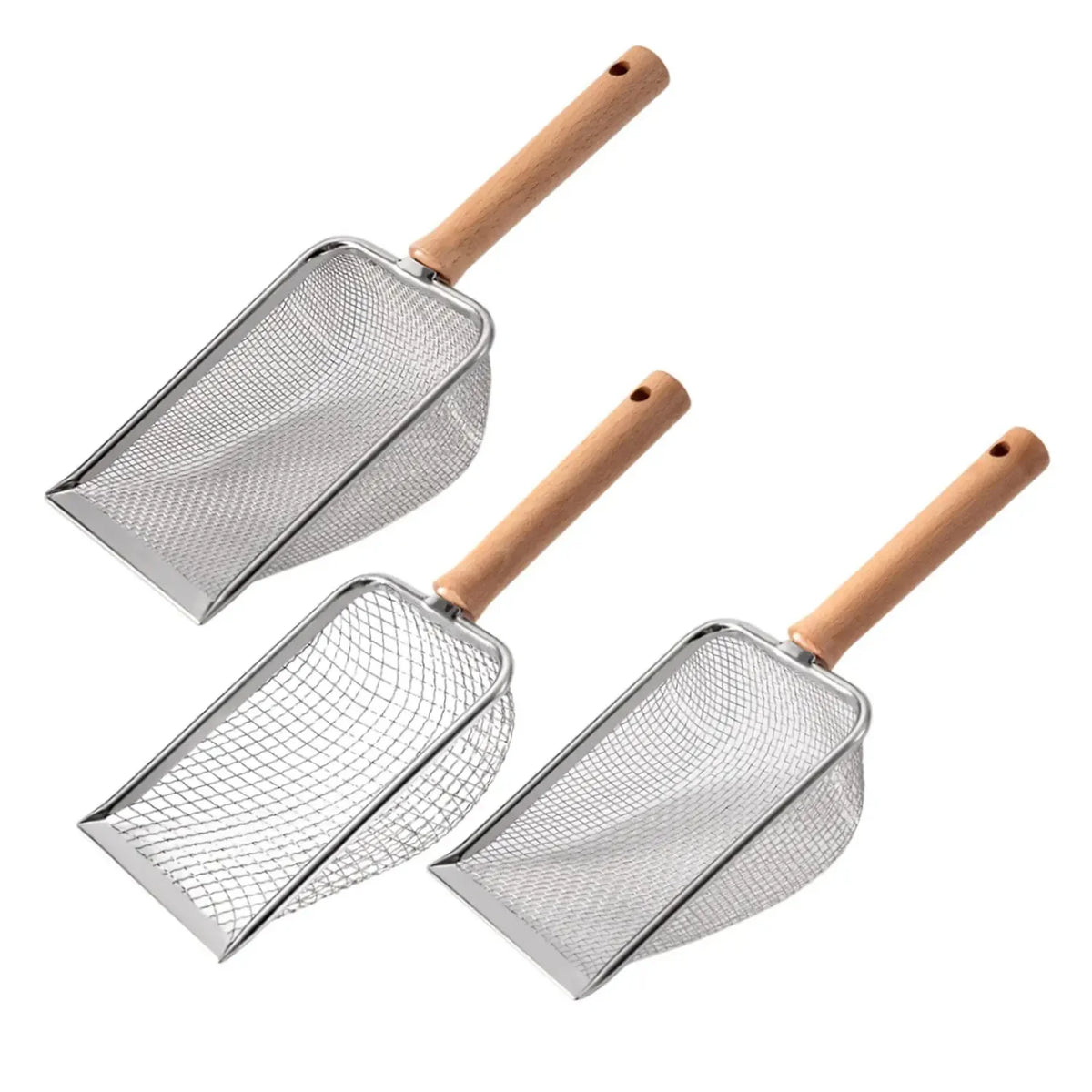 Durable Metal Cat Litter Scooper With Handle Hole And Sifter