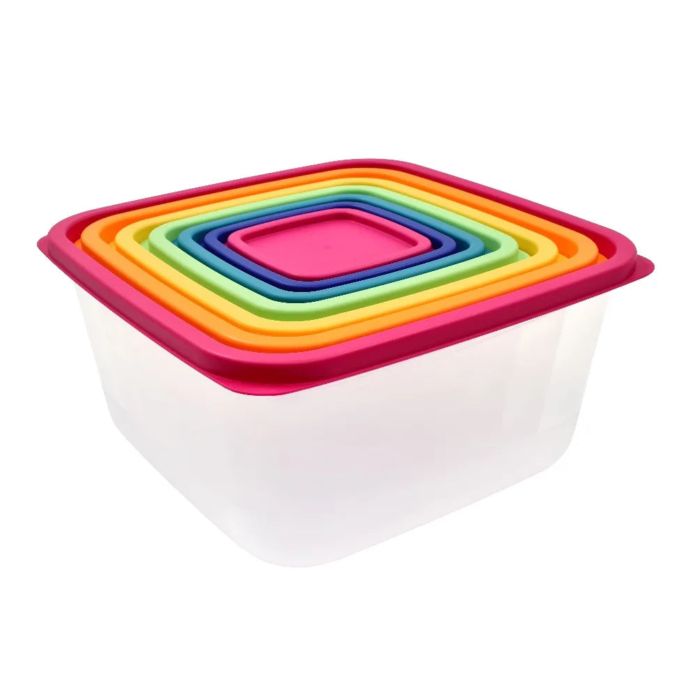 Plastic Food Storage Container Set For Kitchen Organization