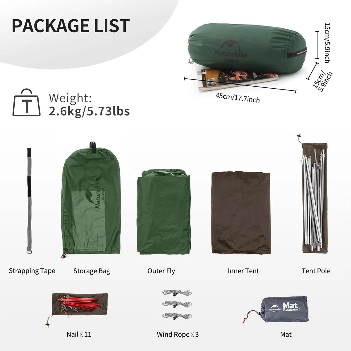 Naturehike Star River Ultralight 2 Person Waterproof Tent