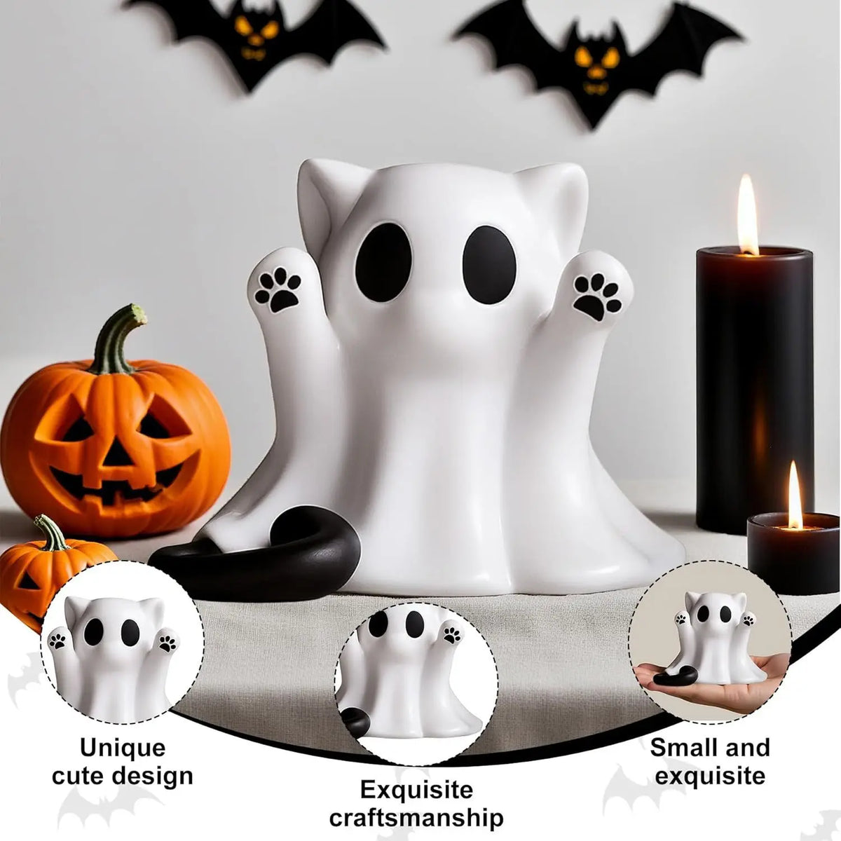 Halloween Ghost Figurine Spooky Resin Desk Ornament