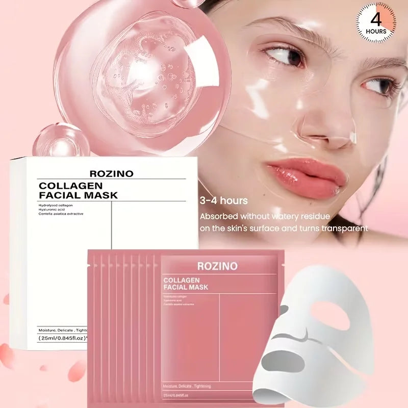 Rozino Bio Collagen Hydrating Sheet Masks For Radiant Skin