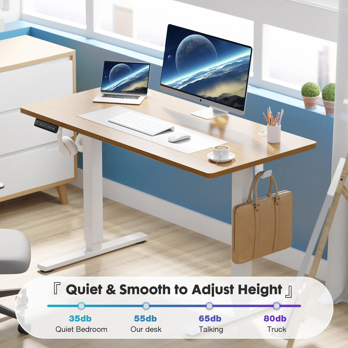 JHK Electric Height Adjustable Ergonomic Standing Desk