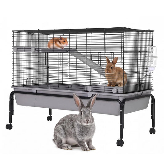 HiMISS Multi Level Small Animal Cage With Detachable Stand