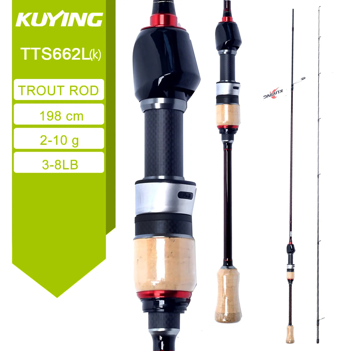 Kuying Teton Carbon Fishing Rod For Casting And Spinning