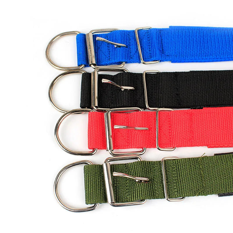 Adjustable Solid Nylon Dog Collar For Secure Daily Pet Walks