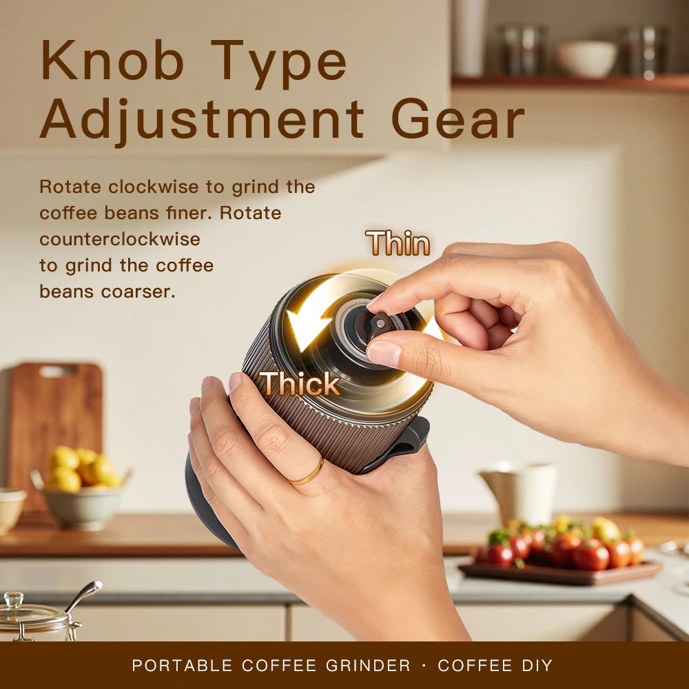 Portable Electric Conical Burr Coffee Grinder With Auto Stop