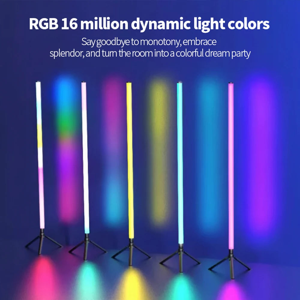 Dumiloo RGB Tripod Floor Lamp Remote Control Dimmable LED Lights