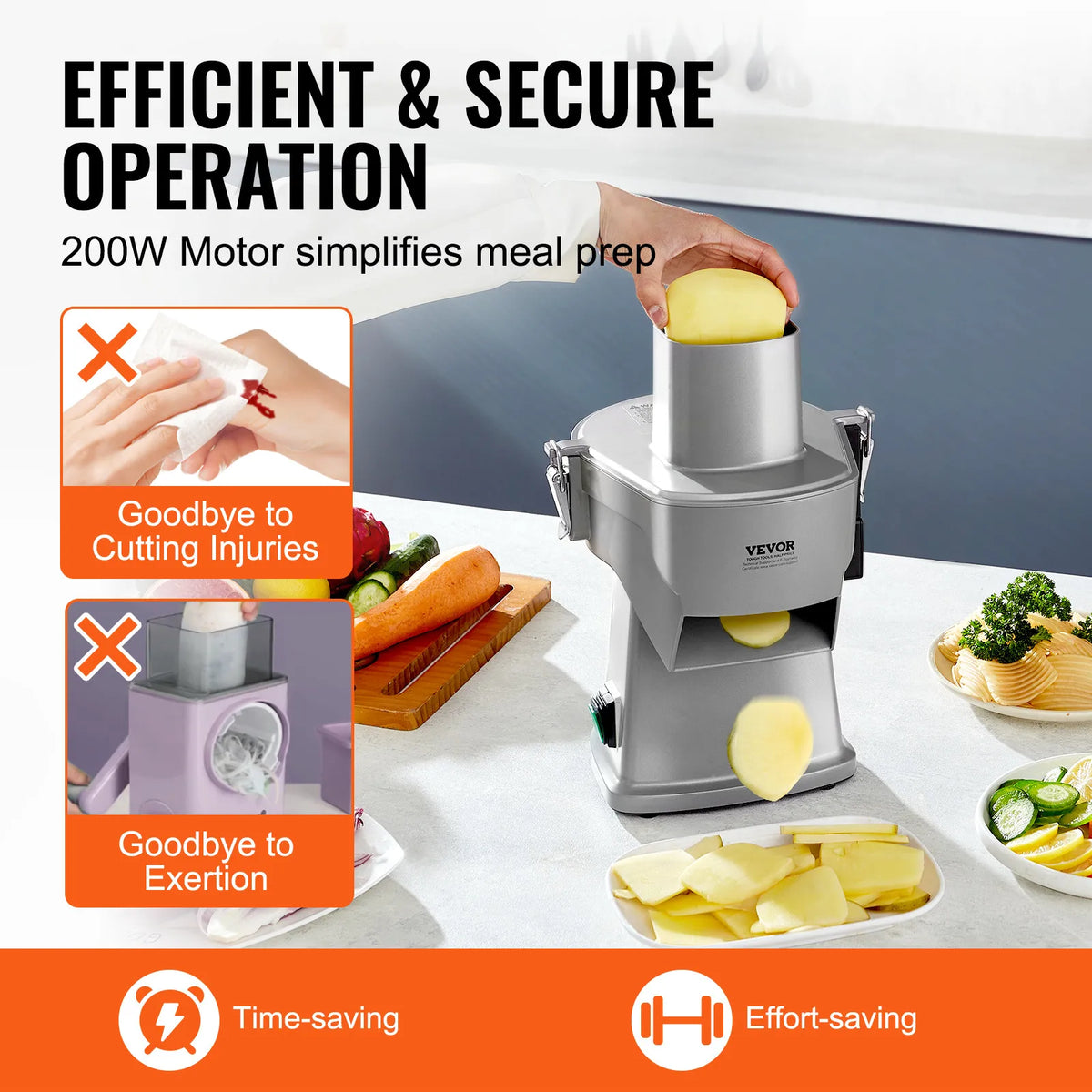 Succebuy Electric Vegetable Slicer 4 In 1 Food Chopper