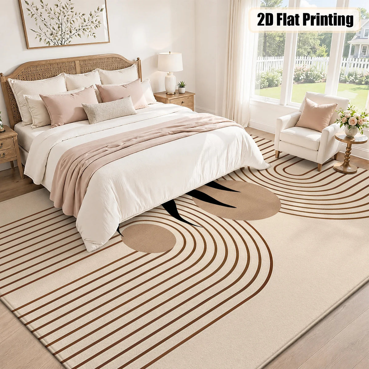 Machine Washable Velvet Area Rug with Non Slip Backing