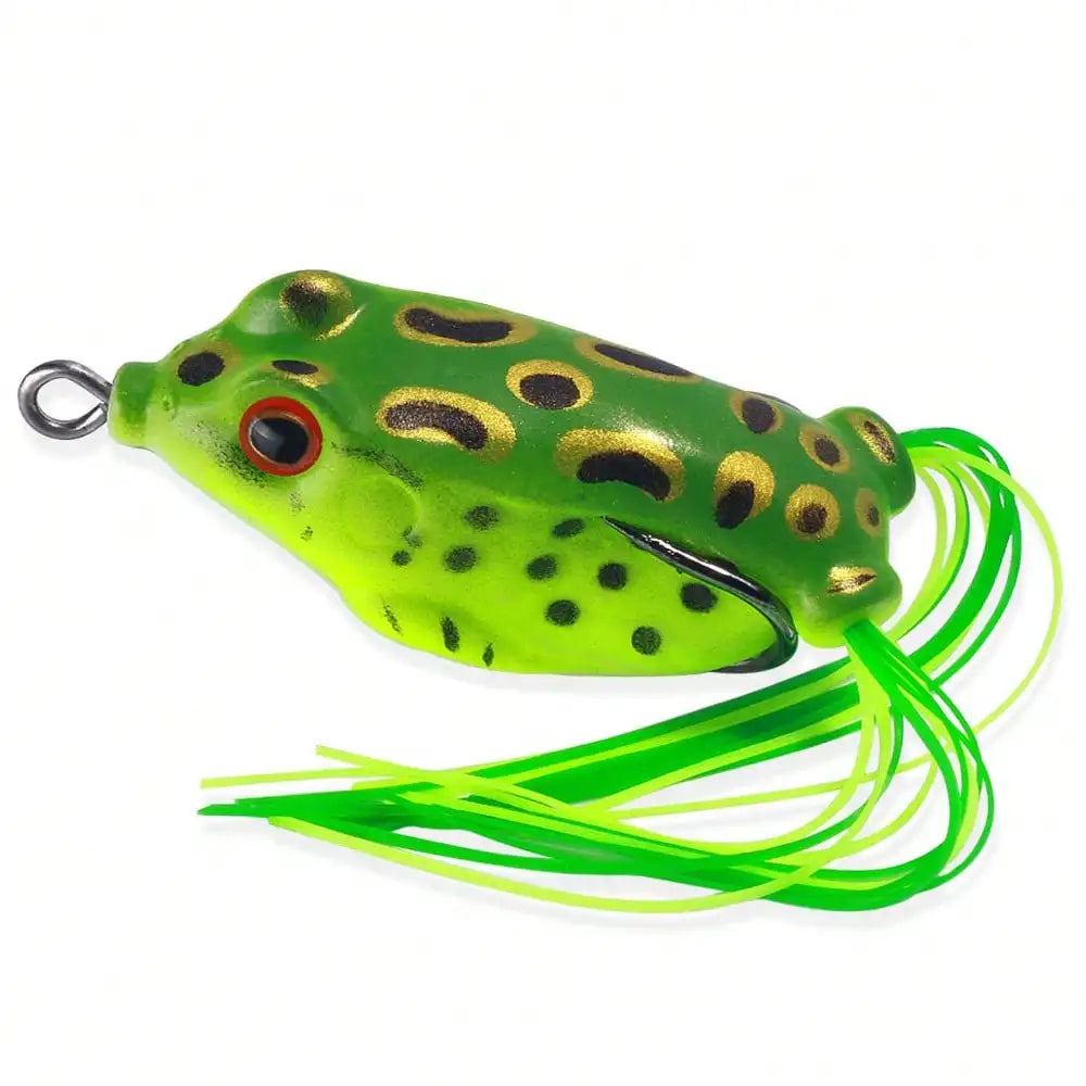 Artificial Top Water Soft Tube Frog Lure With 3D Eyes
