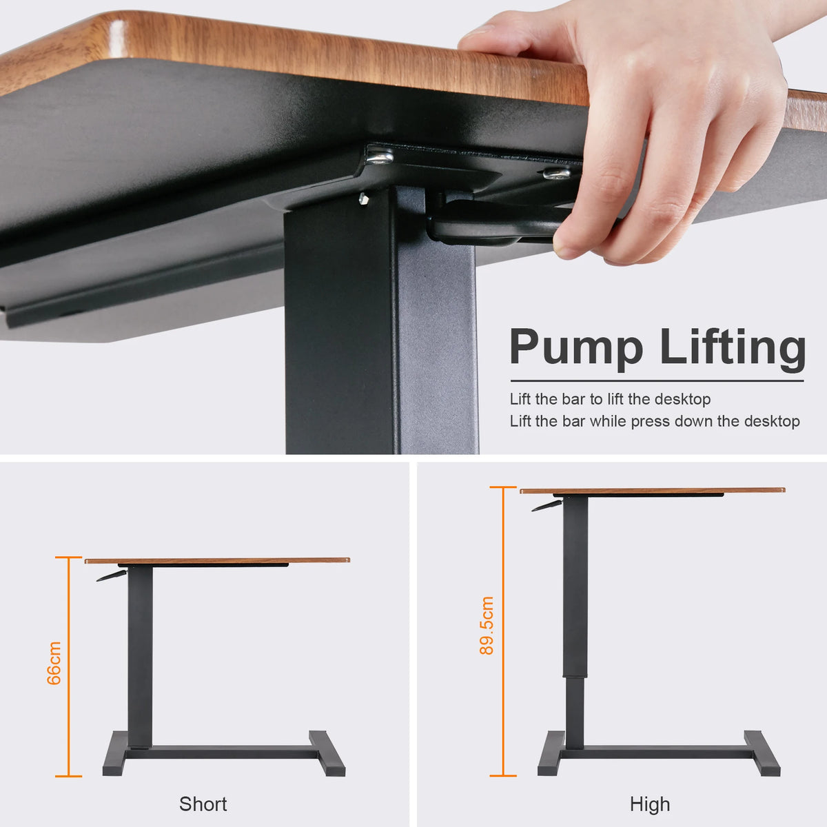 Adjustable Rolling Overbed Cart And Multifunctional Bedside Table