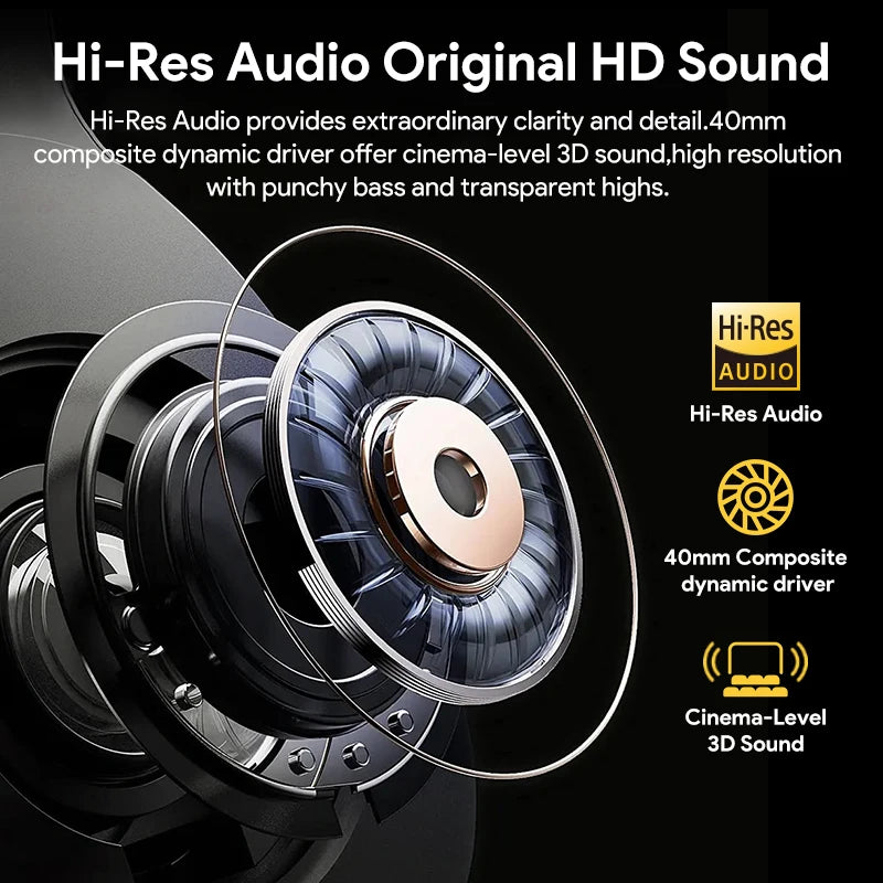 QCY H3 ANC Wireless Headphones Bluetooth 5.4 Hi-Res Audio