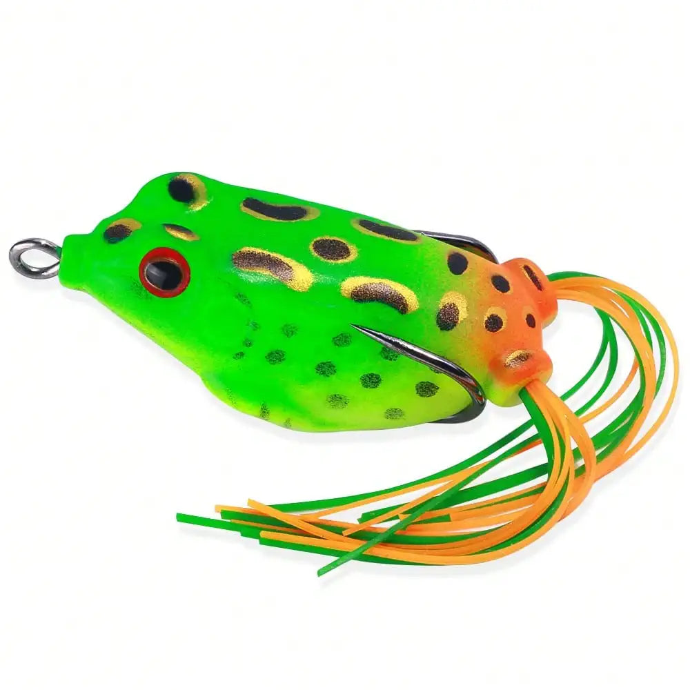 Artificial Top Water Soft Tube Frog Lure With 3D Eyes
