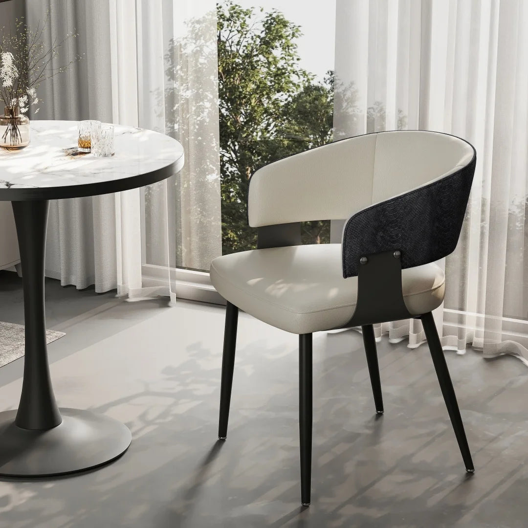 Luvodi Crocodile Textured Microfiber Leather Dining Chair