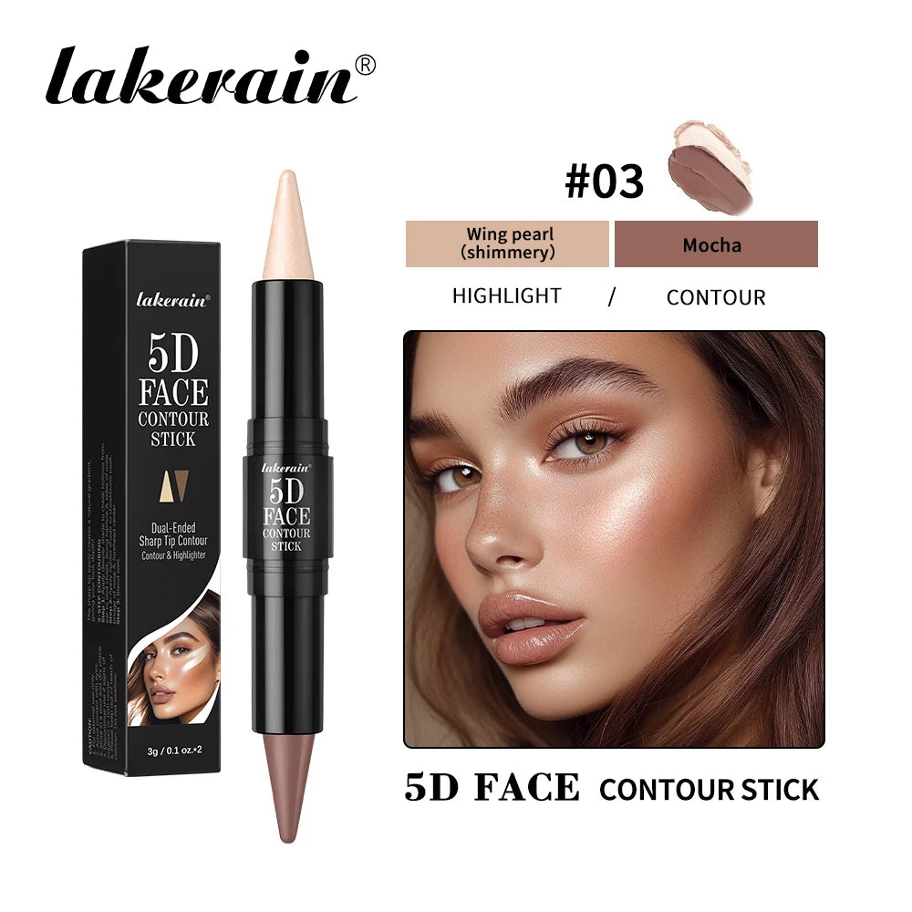 Lakerain Dual Ended Waterproof Contour And Highlighter Stick Pen