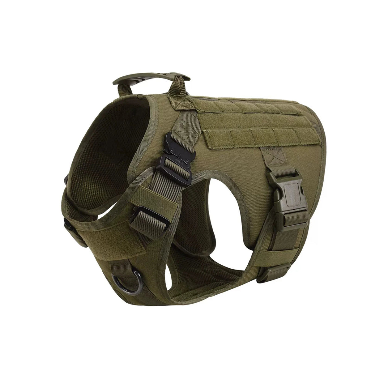 Nylon Tactical Dog Harness With Molle Pouches And Quick Release