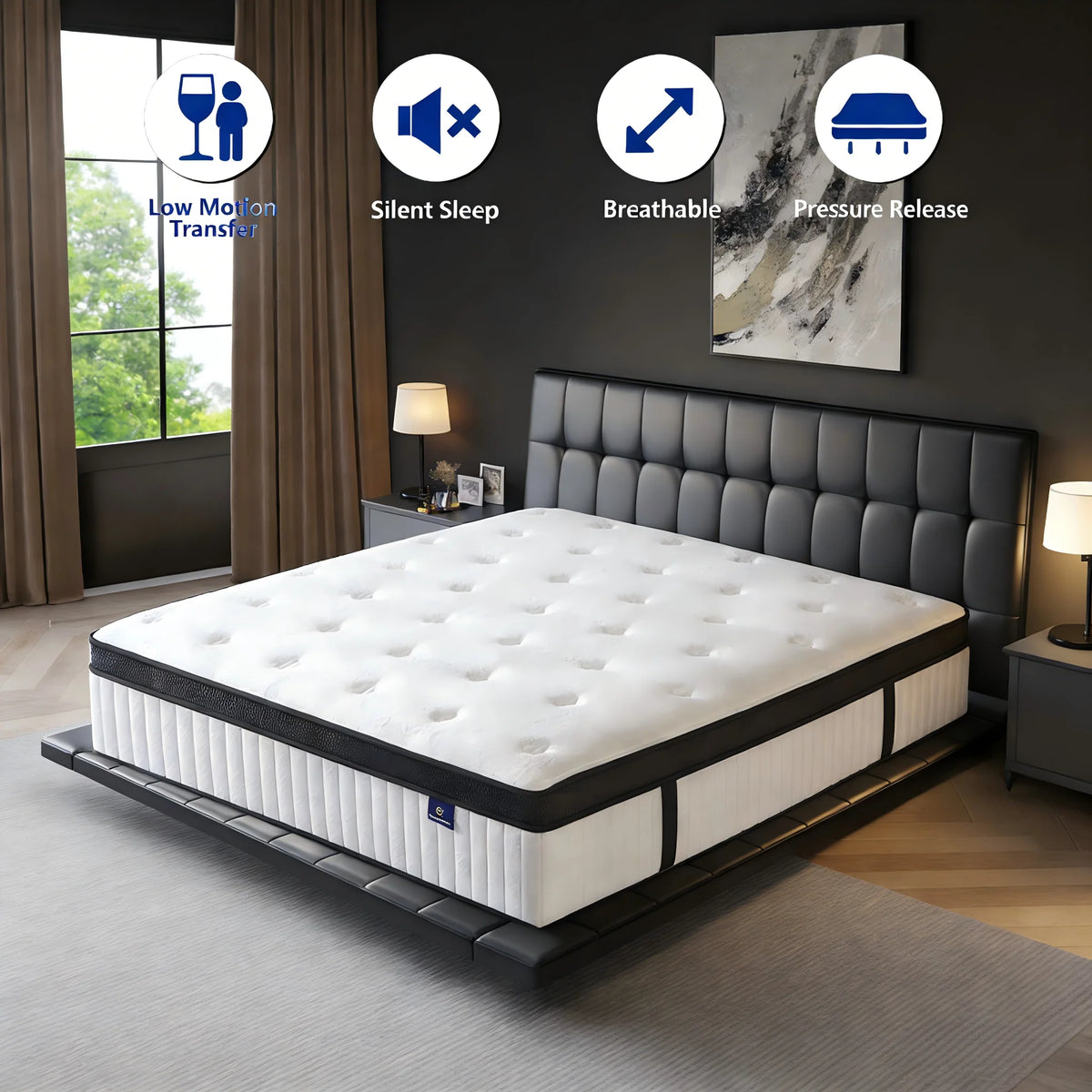 Hybrid Mattress In A Box With Pocket Springs Medium Firm