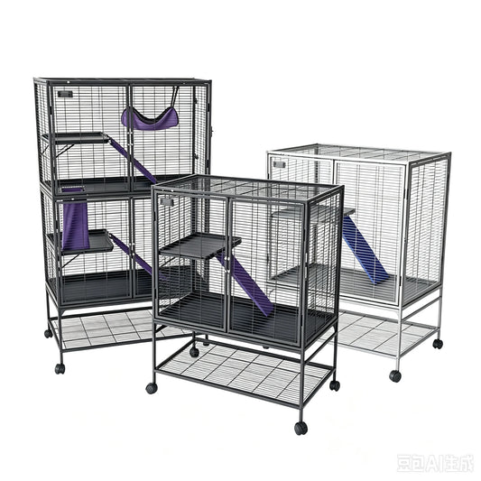 Garvee Multi Tier Rolling Metal Small Animal Pet Cage