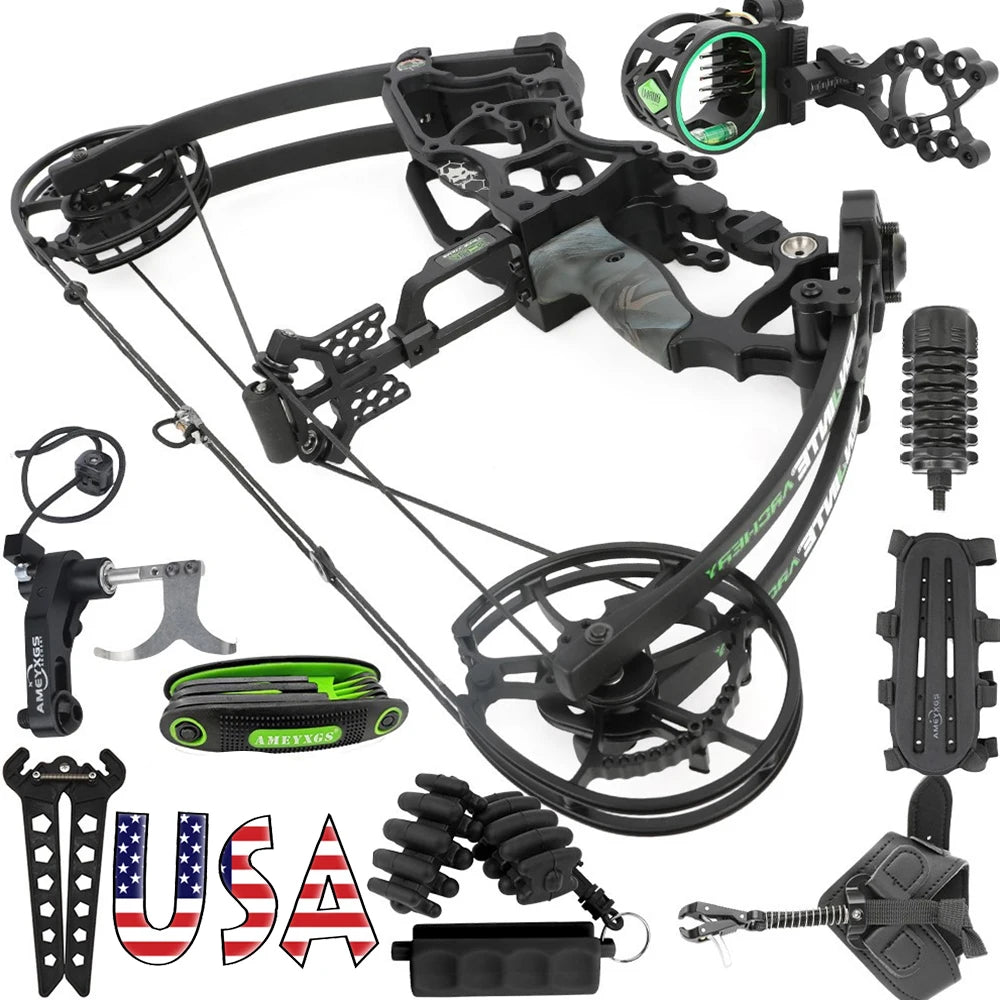 Adjustable Compound Bow And Arrow Kit For Hunting Archery Practice