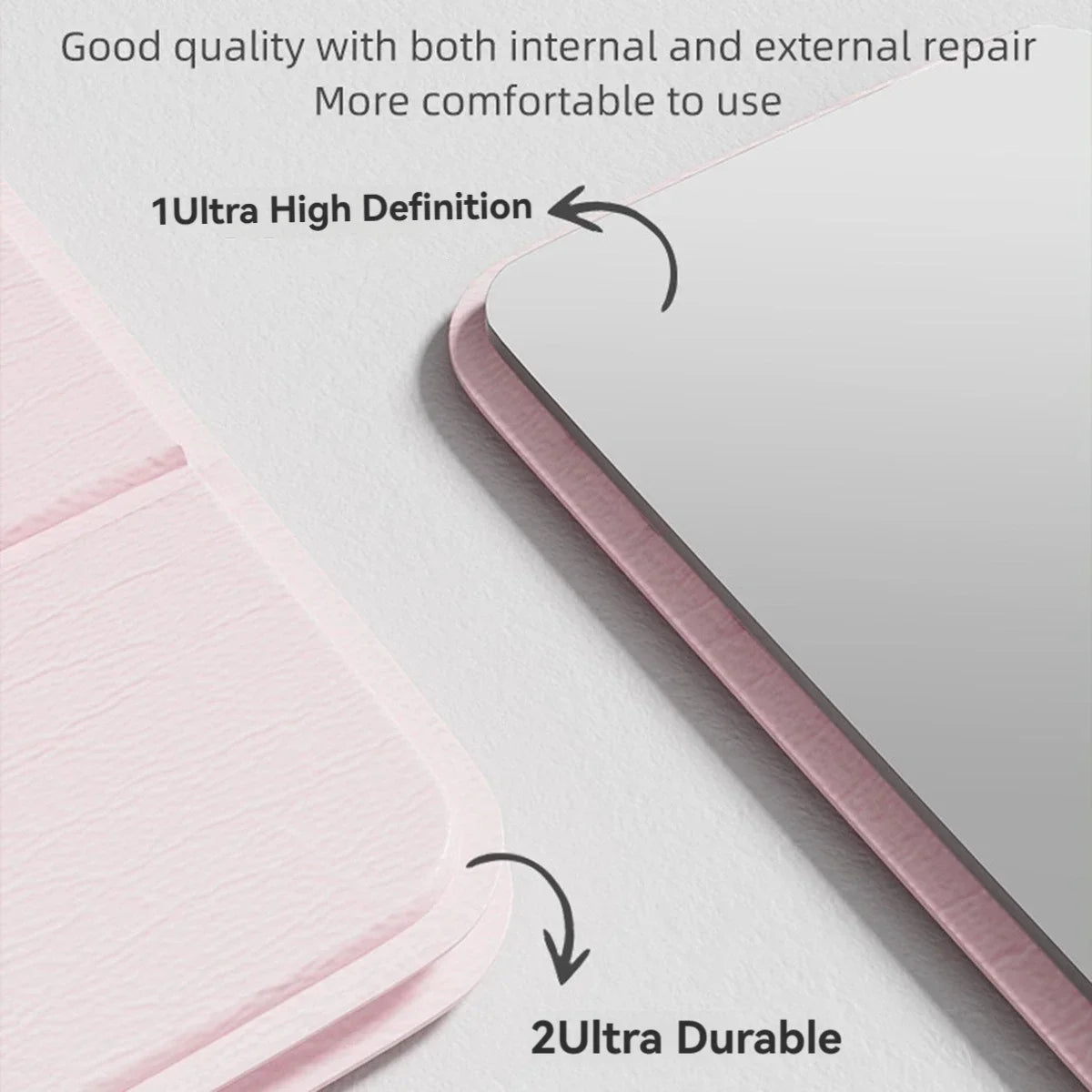 Portable Folding Handheld Makeup Mirror For Desk And Travel
