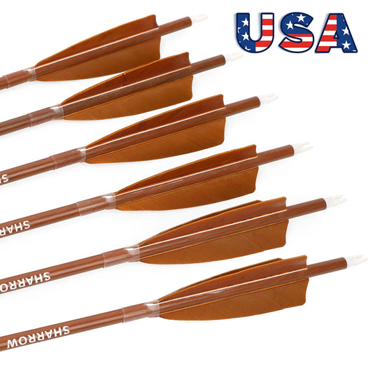 Ameyxgs Mixed Carbon Archery Arrows With Shield Turkey Feathers