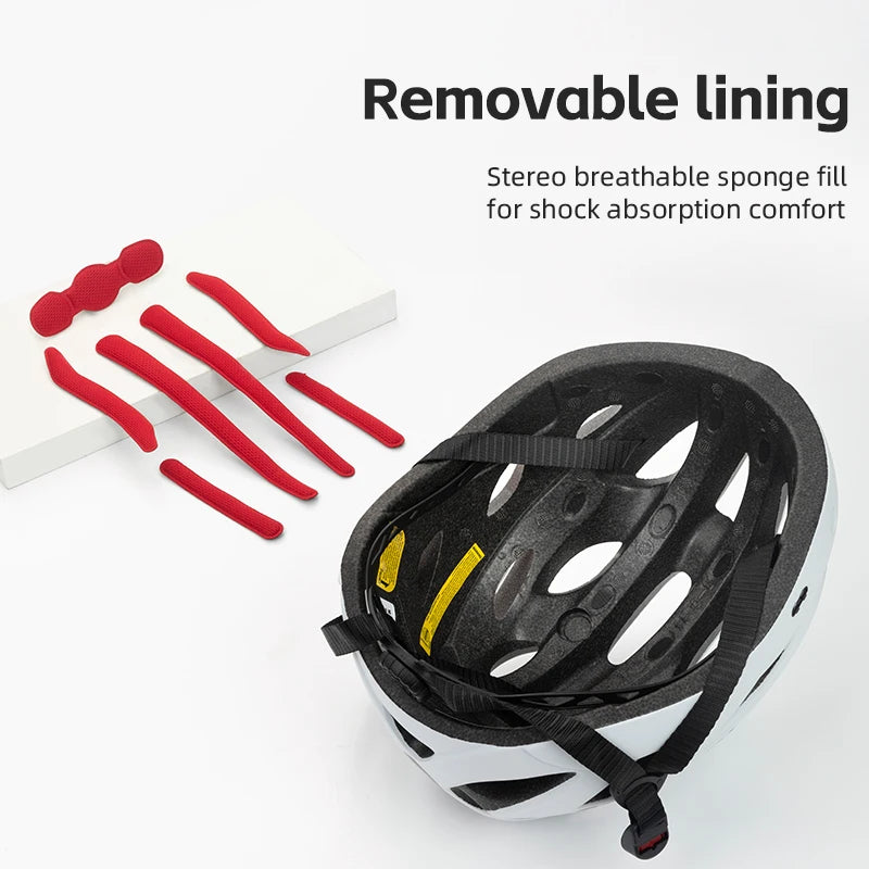 Rockbros Lightweight Cycling Helmet With Integrated Goggles For Road Biking