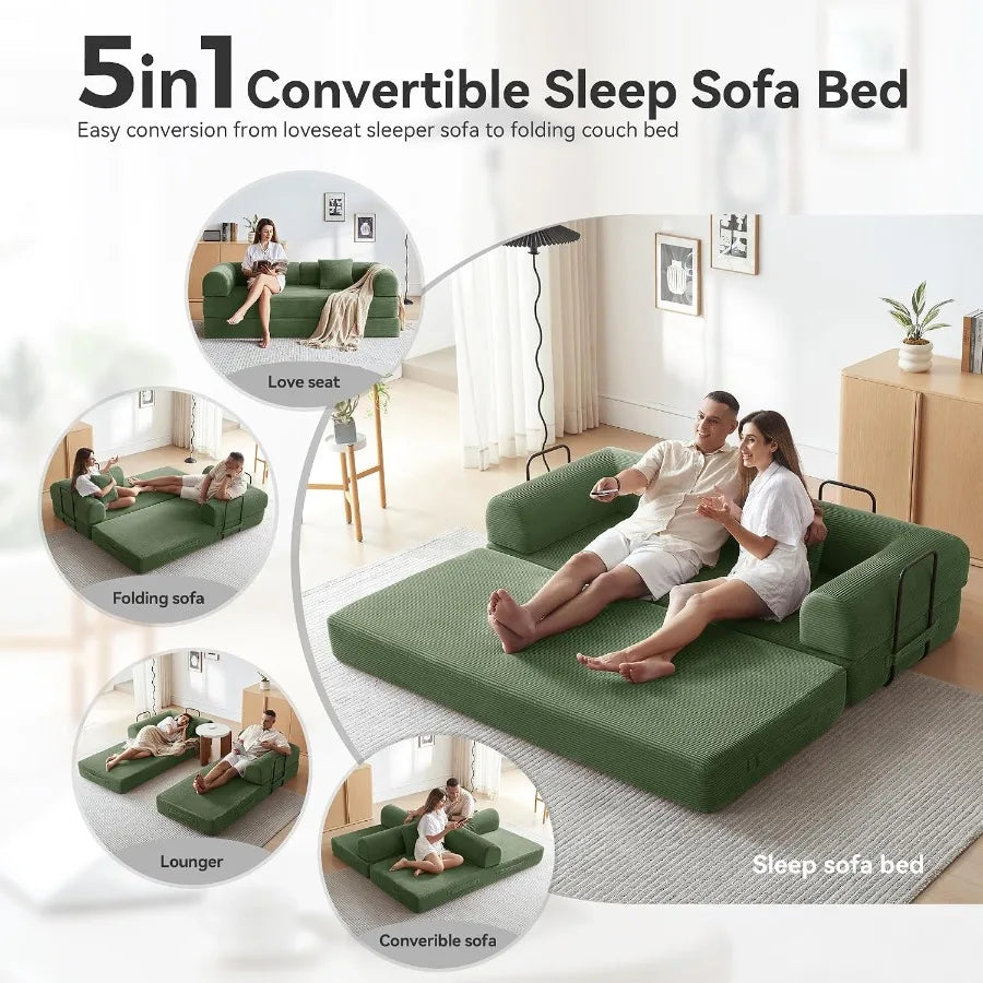 Convertible Futon Sofa Bed Sleeper Couch for Living Room