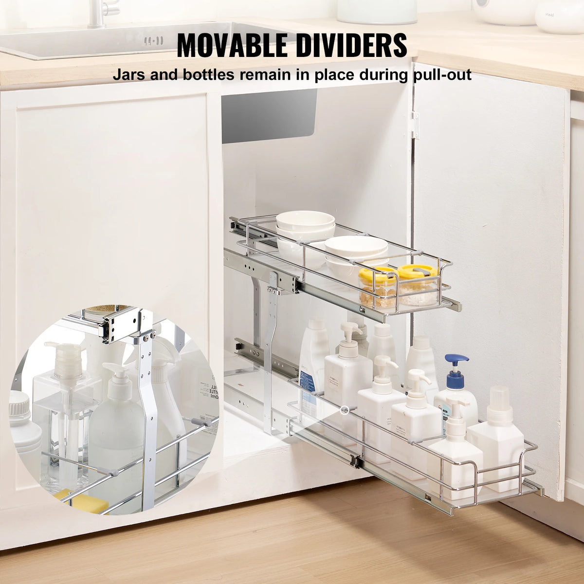 Heavy Duty Pull Out Kitchen Cabinet Organizer Storage Drawer