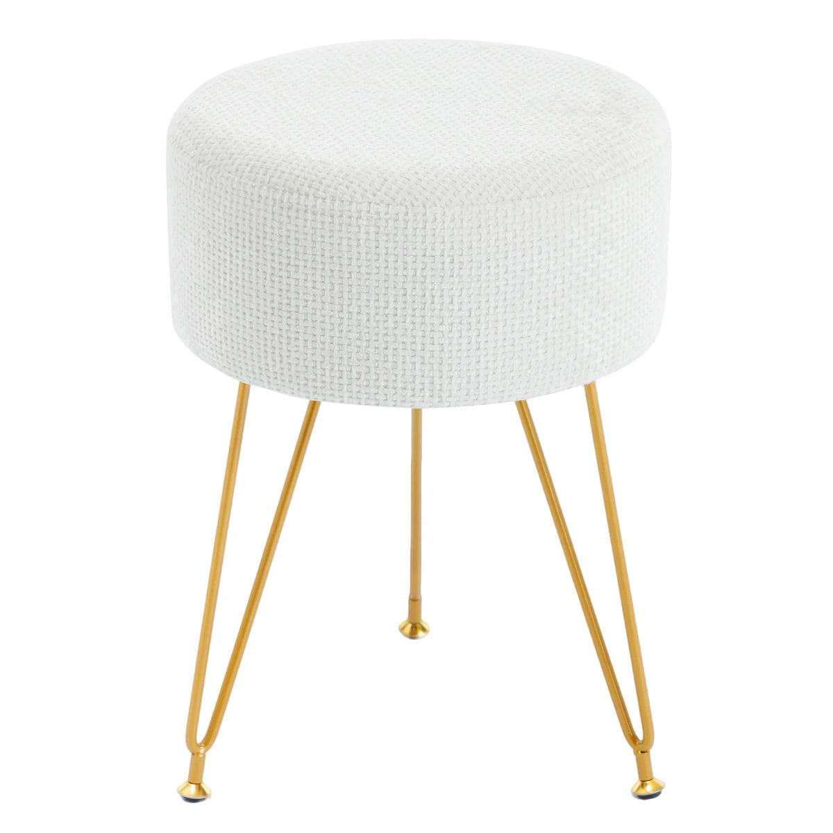 JHK Velvet Ottoman Footrest Stool for Living Room Vanity