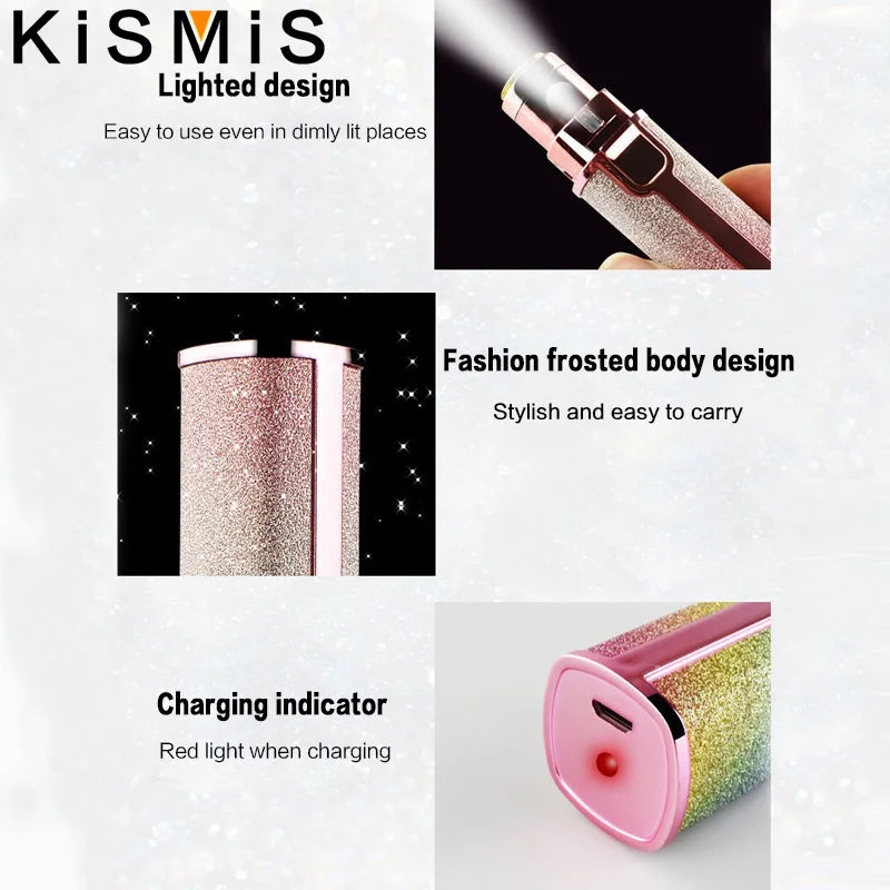 USB Rechargeable 2 In 1 Facial Hair Remover Eyebrow Trimmer