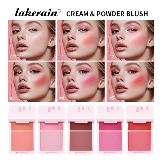 Lakerain Long Lasting Highly Pigmented Cream Powder Blush