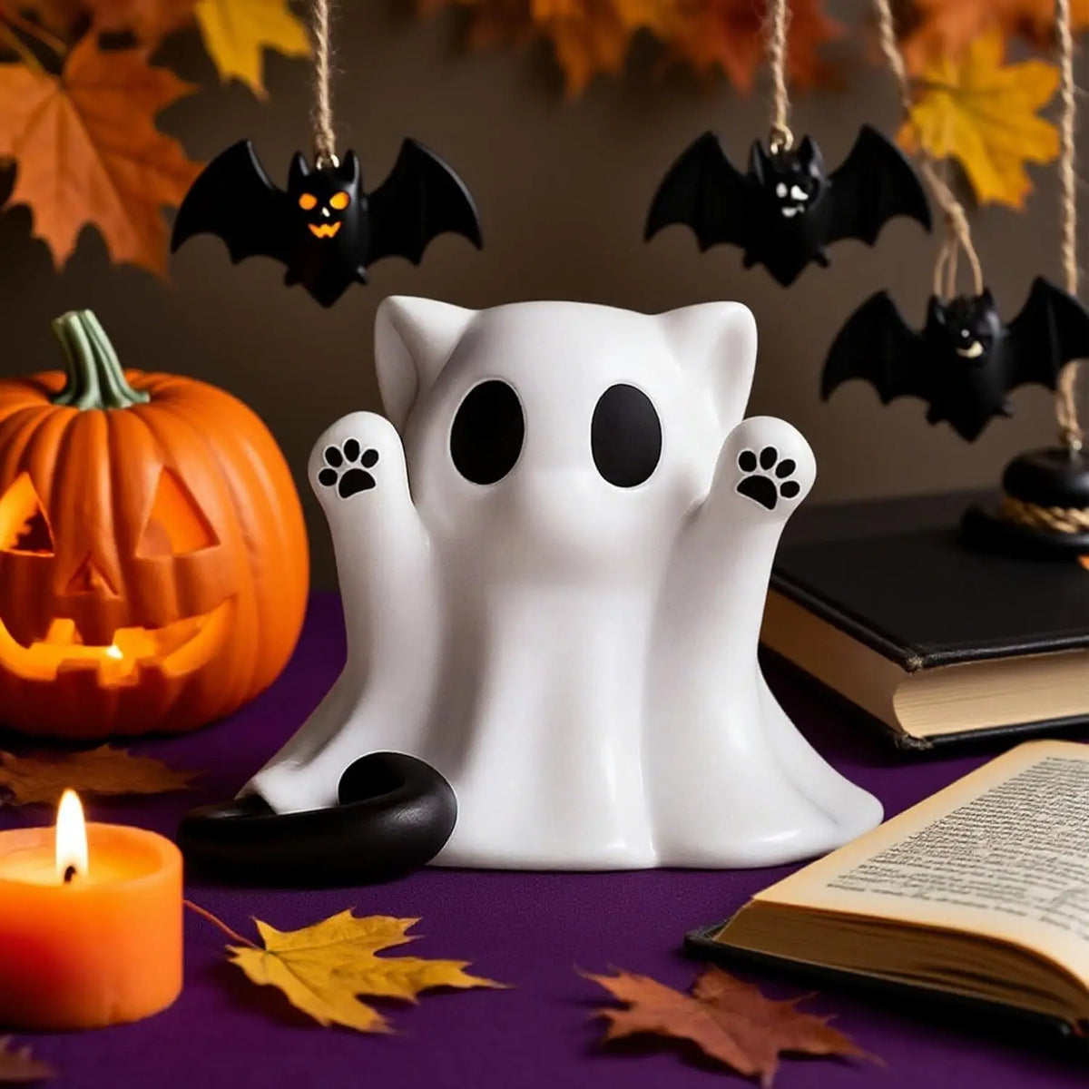 Halloween Ghost Figurine Spooky Resin Desk Ornament