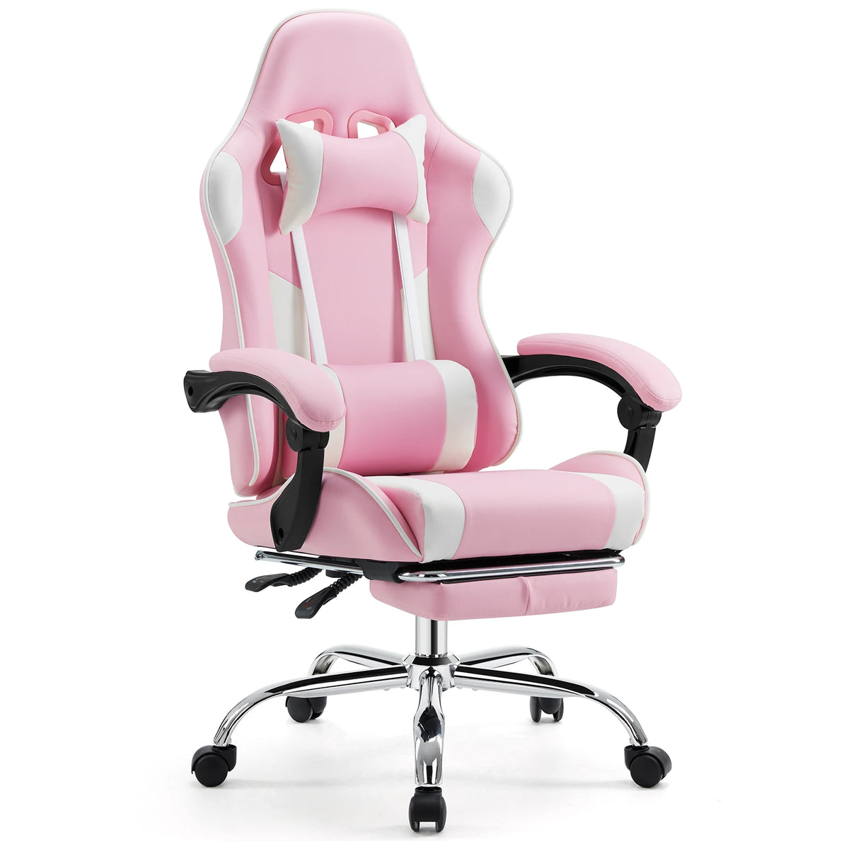 MCQ Ergonomic Gaming Chair With Adjustable Height And Footrest