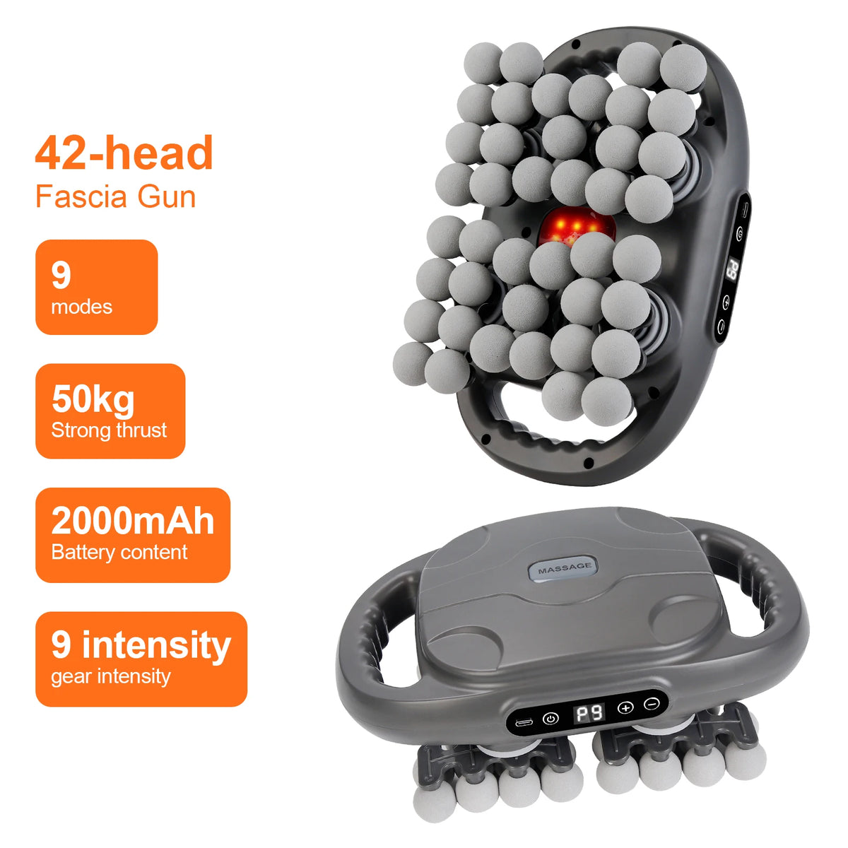 Iebilif 9-Speed Wireless Fascia Gun with Vibration Body Massager