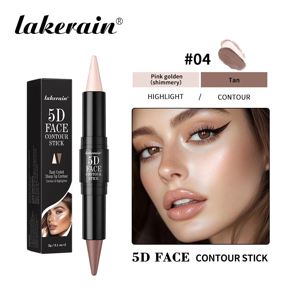 Lakerain Dual Ended Waterproof Contour And Highlighter Stick Pen