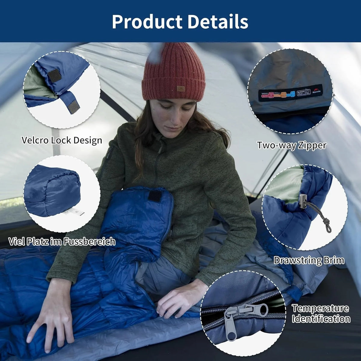 Naturehike Adult Mummy Sleeping Bag For Winter Outdoor Camping
