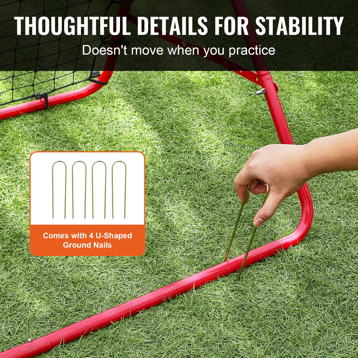 Adjustable Portable Soccer Rebounder Net Football Training Gear