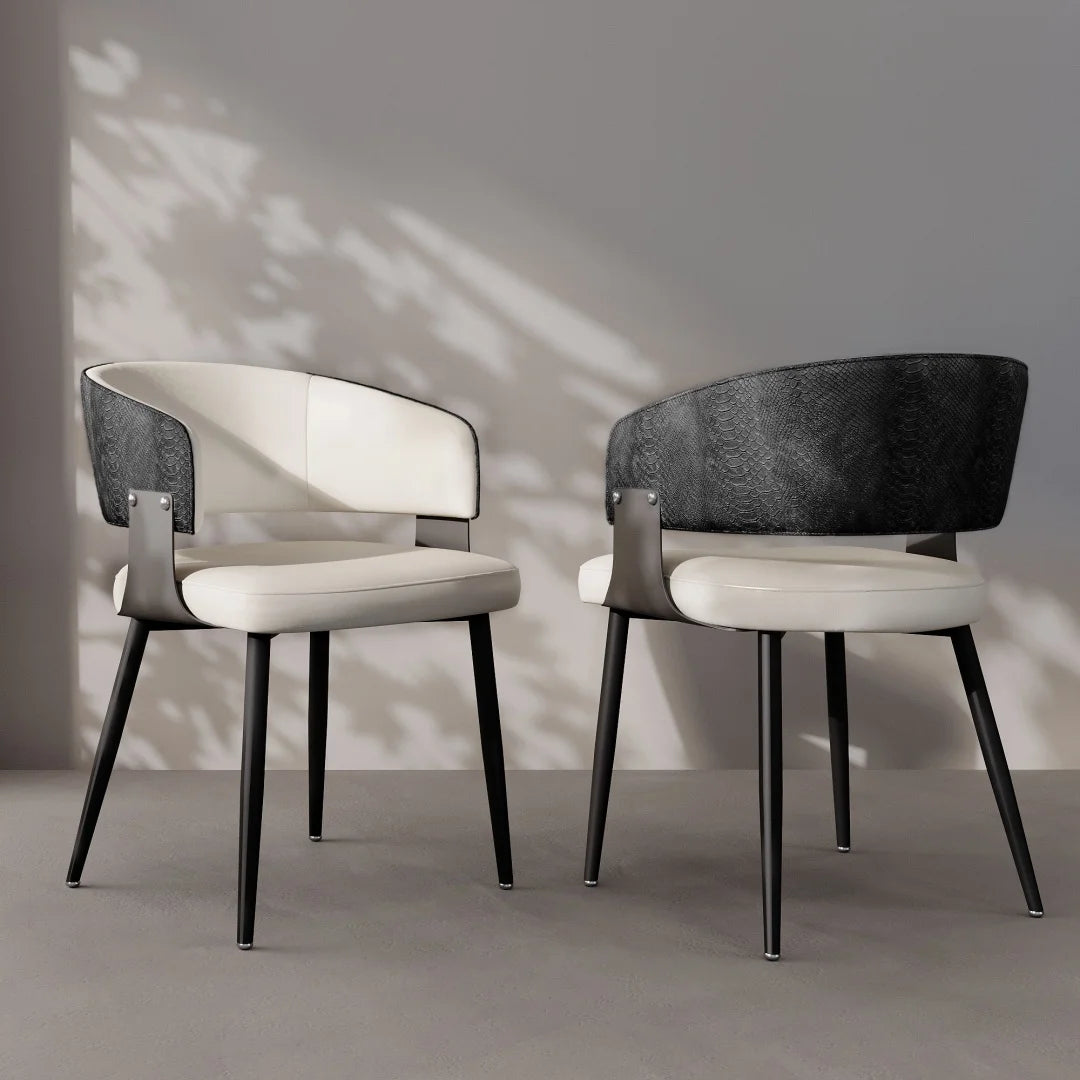 Luvodi Crocodile Textured Microfiber Leather Dining Chair