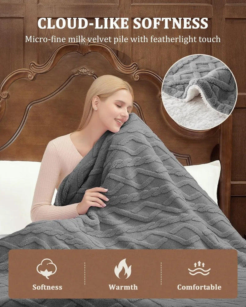 Electric Heated Blanket With LCD Controller And Auto Shut Off
