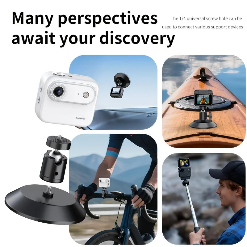 Portable 4K Flip Screen Action Camera With Wide Angle Lens