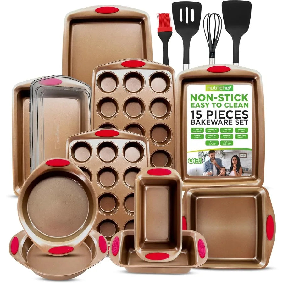 Nonstick Carbon Steel Bakeware Set With Cake Loaf Muffin Pans