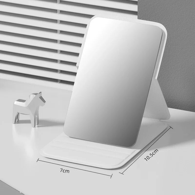 Portable Folding Handheld Makeup Mirror For Desk And Travel
